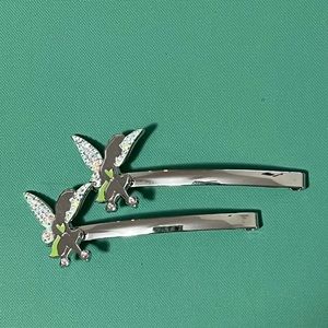 PAIR of Swarovski Crystal Disney Tinkerbell Barrette NWOT